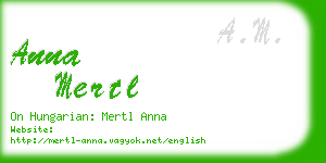 anna mertl business card